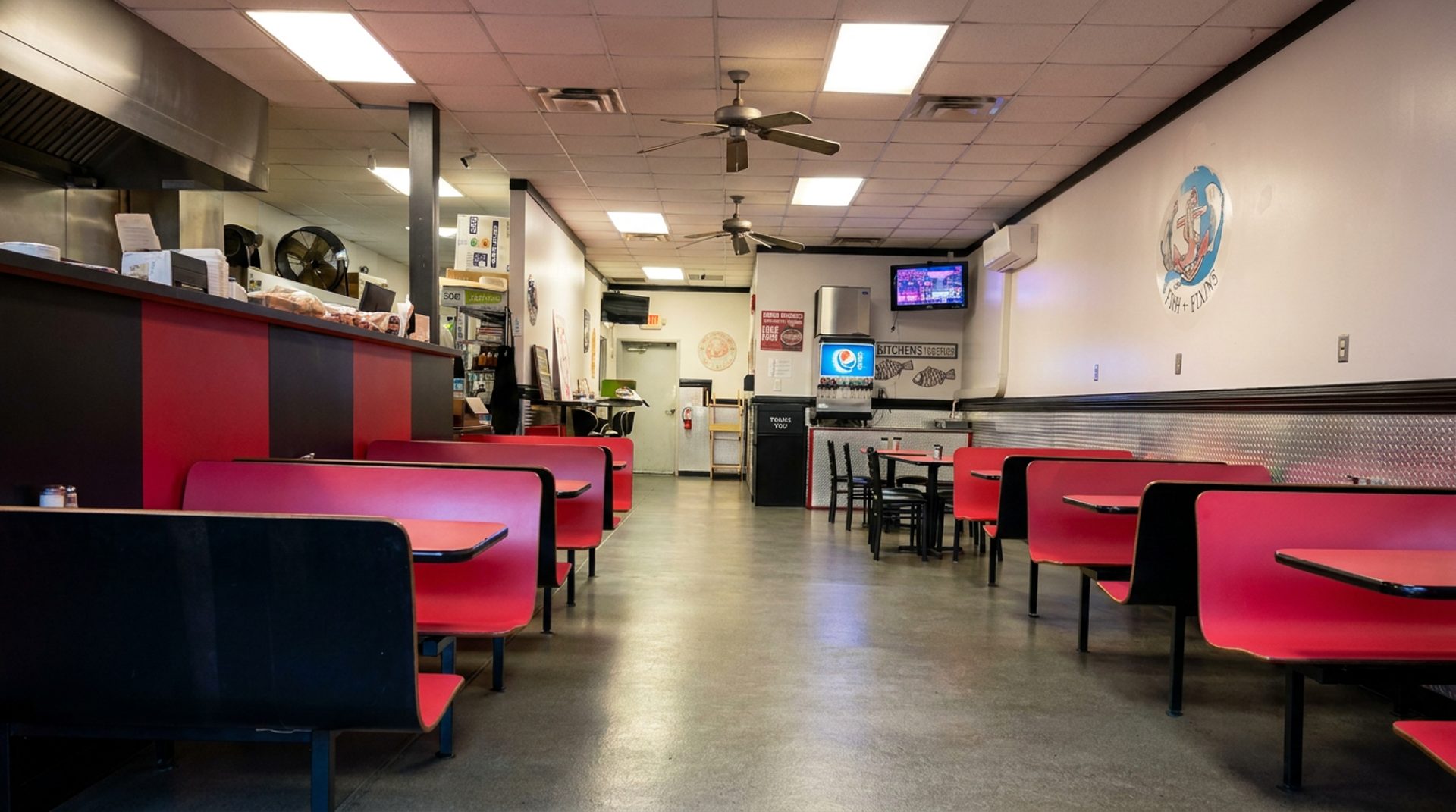 A clean, casual place to settle in